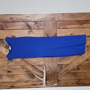 Cobalt blue top with side slit